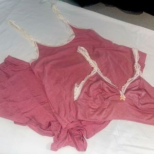 Victoria’s Secret Bralette, shorts and Cami set